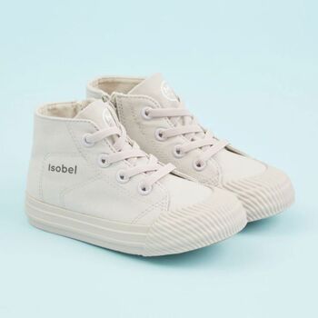 Personalised Grey Kids High Top Trainers, 3 of 6