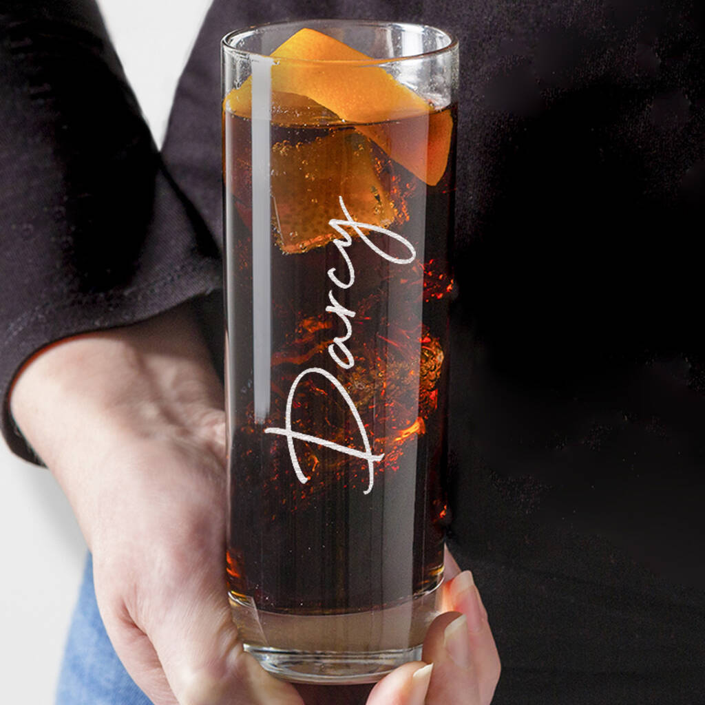 Personalised Engraved Highball Glass Feminine Gift For Her, 1 of 4
