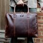 Cognac Leather Laptop Carry All Bag, thumbnail 1 of 8