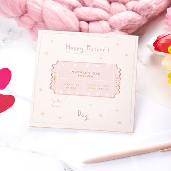 Personalised Mother's Day Pop Out Voucher Card, 2 of 3