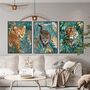 Set Of Three Tiger Jaguar Cheetah Jungle Art Prints, thumbnail 1 of 7