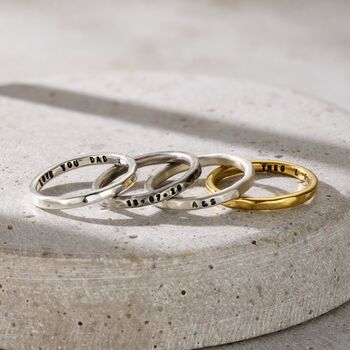 Personalised Men's Stacker Ring, 6 of 10