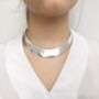 Sterling Silver Choker Necklace With Open Back, thumbnail 7 of 11