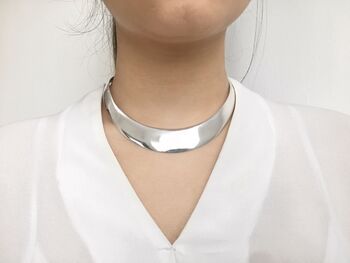 Sterling Silver Choker Necklace With Open Back, 7 of 11