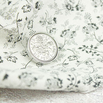 Personalised 60th Birthday Sixpence Tie Or Brooch Pin, 4 of 7