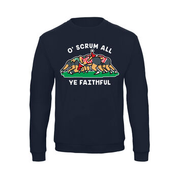 Funny Rugby Unisex Christmas Jumper, 7 of 7