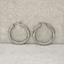 4cm Silver Hoops, thumbnail 3 of 6