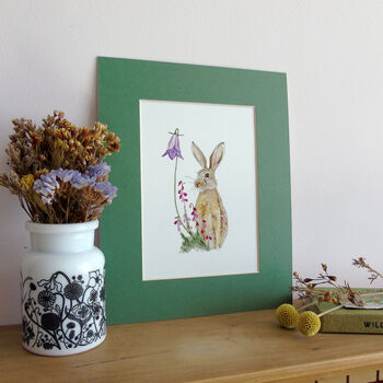 Hare And Bell Heather A5 Giclee Fine Art Print, 8 of 11
