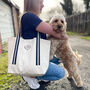 Personalised Varsity Dog Lover Organic Tote Bag, thumbnail 8 of 12