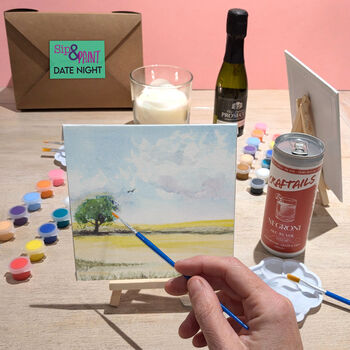 Personalised Sip And Paint Date Night Kit, 3 of 12