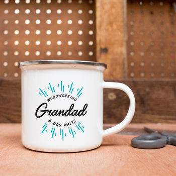 Personalised Grandad's Favourite Things Enamel Mug, 3 of 3