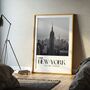 New York City Skyline Wall Art Print, Travel Print, thumbnail 4 of 5