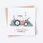 Personalised Tractor Birthday Card Blue, thumbnail 5 of 6