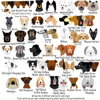 Personalised Dog Breed Christmas Decoration Bold, 7 of 12