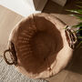 Rattan Log Basket With Hessian Lining, thumbnail 4 of 5