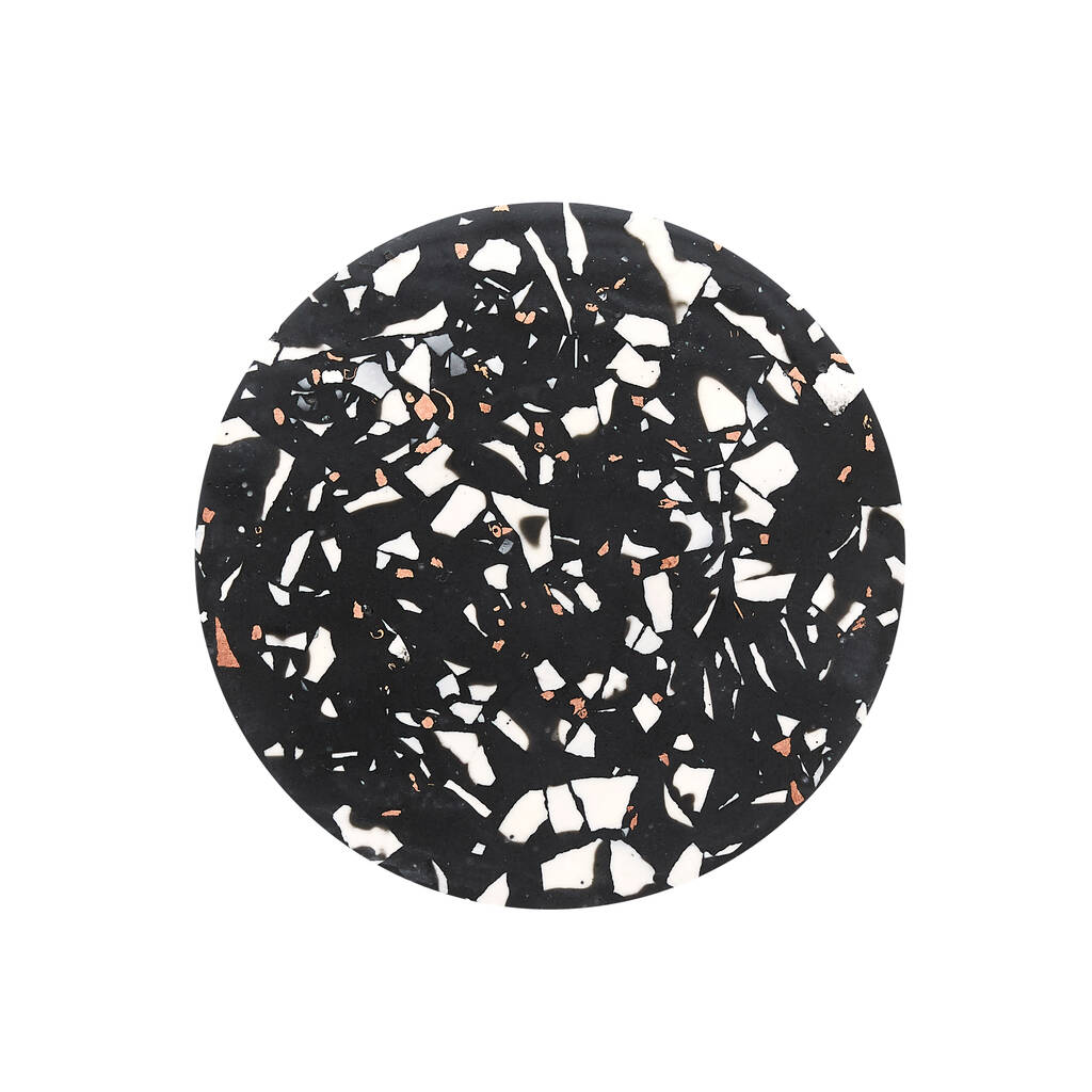 Black Terrazzo Coaster By Lime Lace