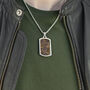 Personalised Men's Tiger's Eye Dog Tag Necklace, thumbnail 2 of 8