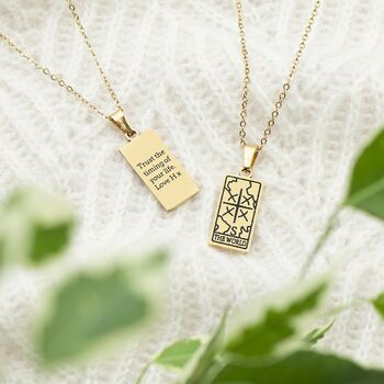 Personalised Tarot Card The World Necklace, 3 of 6