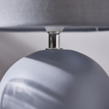Ossian Grey Ceramic Dome Table Lamp, 5 of 7