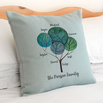 Personalised Modern Family Tree Cushion, 3 of 5