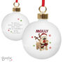 Personalised Boofle Christmas Reindeer Bauble, thumbnail 6 of 6