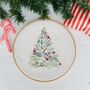 Christmas Tree Embroidery Hoop Kit, thumbnail 1 of 6