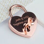 Personalised Rose Gold Plated Lovers Padlock, thumbnail 1 of 11