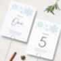 Wedding Table Numbers Winter Snowflake, thumbnail 1 of 3