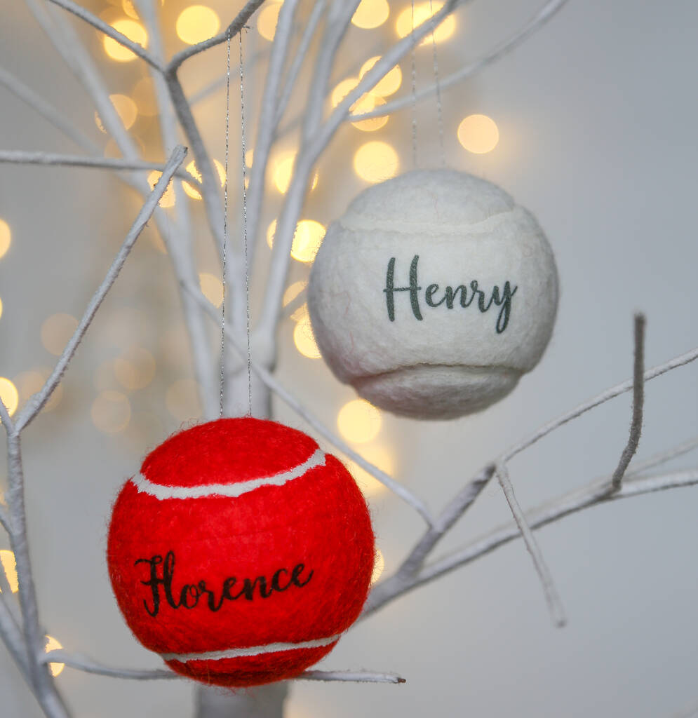 Personalised Tennis Ball Christmas Decorations By Price of Bath