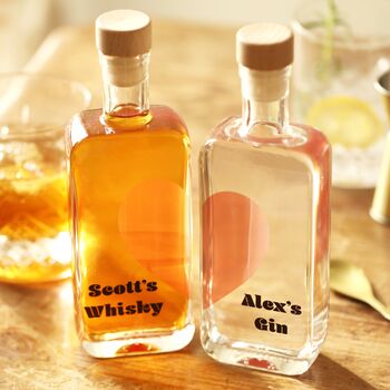 Personalised Pair Of 20cl Heart Couples' Spirits, 7 of 9