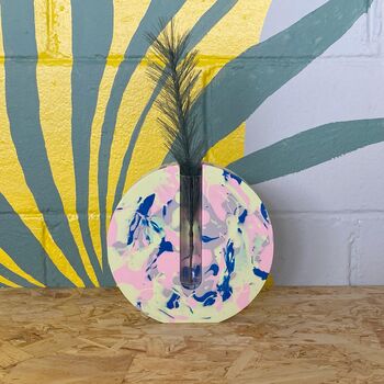 Colourful Round Jesmonite Test Tube Vase, 9 of 9