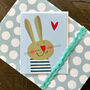Mini Blue Bunny Card, thumbnail 1 of 5