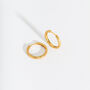Large Gold Vermeil Antique Textured Hoops, thumbnail 2 of 5