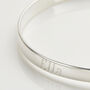 Personalised Sterling First Diamond Kiss Bangle, thumbnail 5 of 7