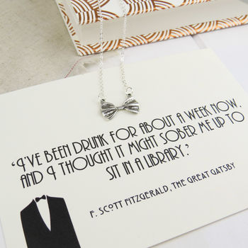The Great Gatsby Bow Tie Necklace, 3 of 5