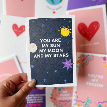 Romantic Anniversary Love Card 'You Are My Sun', 3 of 4