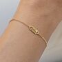 Dainty Paperclip Bracelet Gold, thumbnail 2 of 8