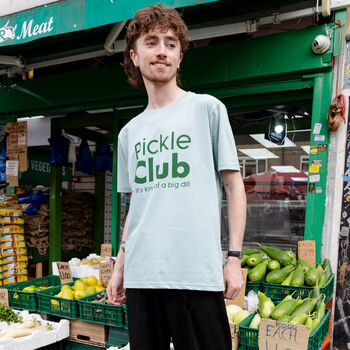 Pickle Club Unisex Slogan T Shirt In Green, 2 of 6
