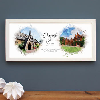 Personalised Church And Wedding Venue Watercolour, 5 of 6