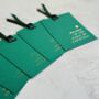 Christmas Green Gift Tags With Gold Foil Set Of Five, thumbnail 3 of 4