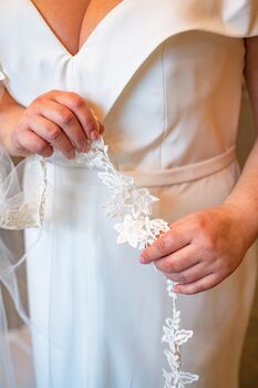 Elizabeth Floral Lace Cathedral Wedding Veil, 2 of 4