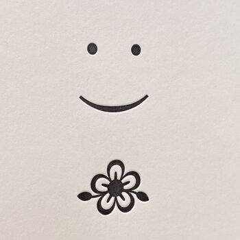 'Smile Posy' Letterpress Card, 2 of 3