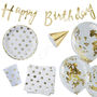 Gold Foiled Happy Birthday Party In A Box Kit 16 Pack, thumbnail 2 of 2