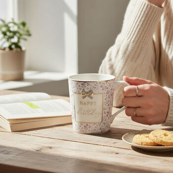 Happy Birthday Fine China Mug In Matching Luxury Gift Box, 4 of 4