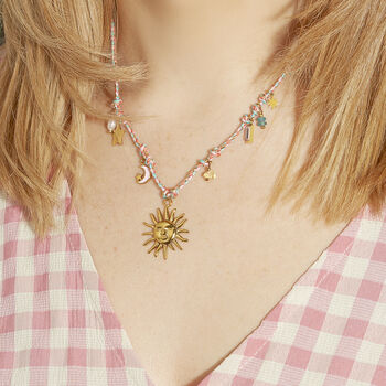 Sunset Club Multi Charm Necklace, 4 of 12