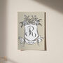 Personalised Wedding Crest Paper Print, thumbnail 6 of 12