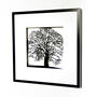 Framed Tree Silhouette Black And White Art, thumbnail 8 of 9