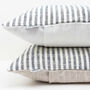 Black And Cream Stripe Linen Cushion Cover, thumbnail 3 of 7