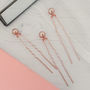 Rose Gold Coloured Pearl Hair Pins, thumbnail 1 of 4