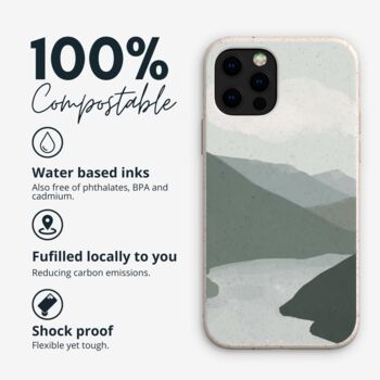 Watercolour Landscape Biodegradable Phone Case, 3 of 12